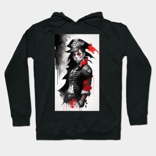 Ink Style Woman Pirate Hoodie